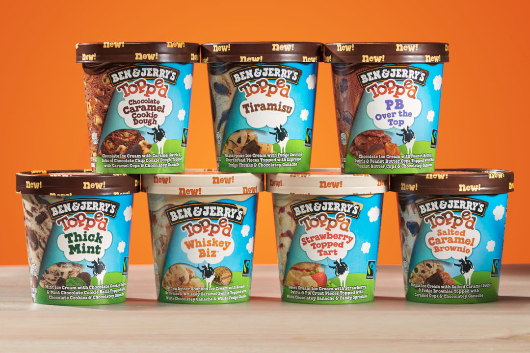 Ben & Jerry’s Topped ice cream flavors