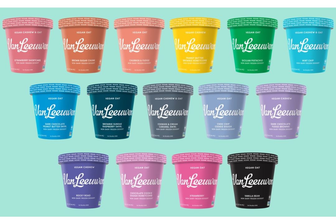 Van Leeuwen Ice Cream vegan flavors packaging colors