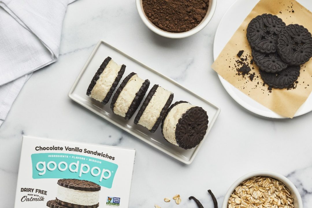 GoodPop Chocolate Vanilla Sandwiches oatmilk gluten-free