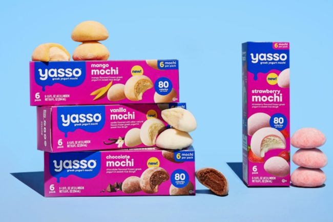 Yasso frozen Greek yogurt mochi chocolate mango vanilla strawberry