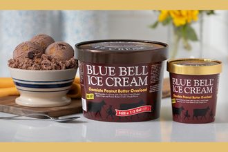 Blue bell creameries chocolate peanut butter overload ice cream