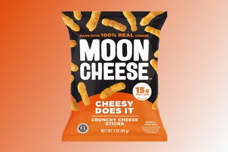 Moon cheese crunchy cheese sticks snacks high protein shelf stable