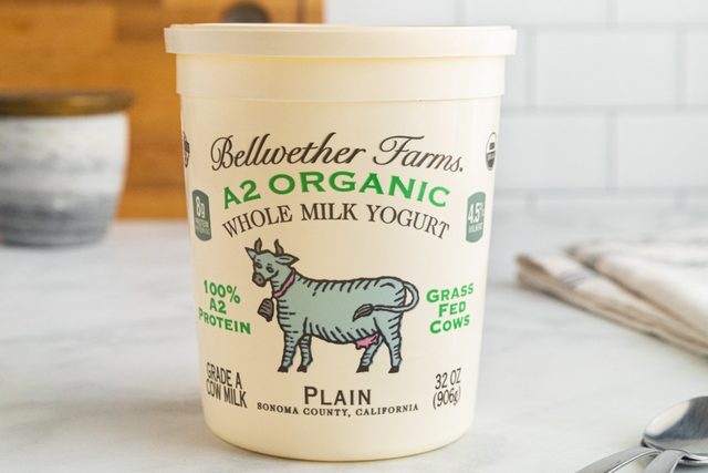 A2 organic cow yogurt bellwether farms