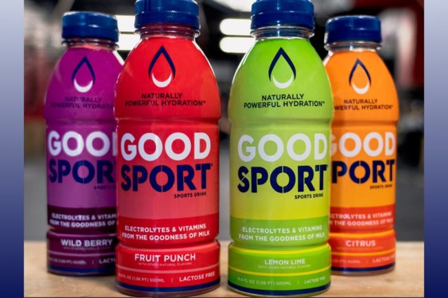 GoodSport sports drink checkoff milk electrolytes vitamins carbohydrates Lemon Lime, Fruit Punch, Wild Berry Citrus