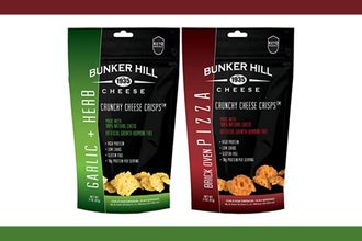 Bunker Hill cheese crisps crunchy flavors brick oven pizza garlic and herb