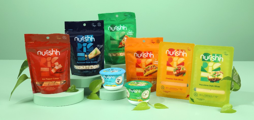 Nurishh Plant Based products non dairy cheeses
