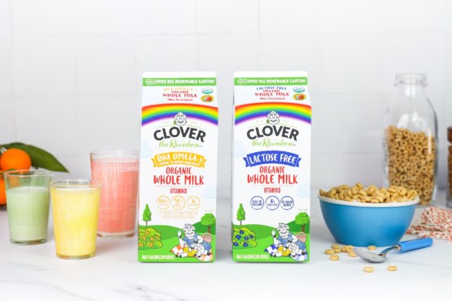 Clover The Rainbow organic whole milk Clover Sonoma