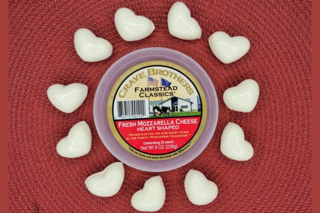Crave Brothers Farmstead Cheese heart shaped mozzarella Crave Cheese new products dairy
