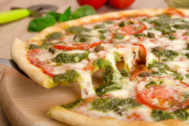 Pizza cheese stretch plant-based cheese