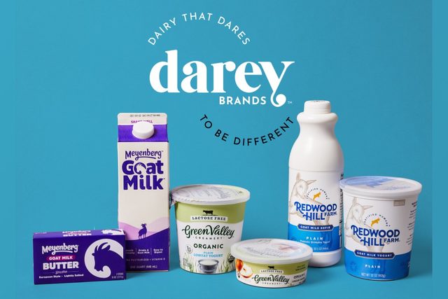 Darey Brands products Meyenberg goat milk Green Valley Creamery Redwood Hill Farm merger Jackson-Mitchell Green Valley Creamery
