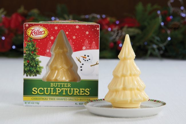 Keller's butter sculptures Christmas tree-shaped butter dairy products Keller's Creamery