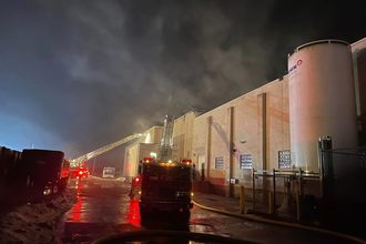 Portage Fire Department Wisconsin Associated Milk Producers, Inc. facility butter spill