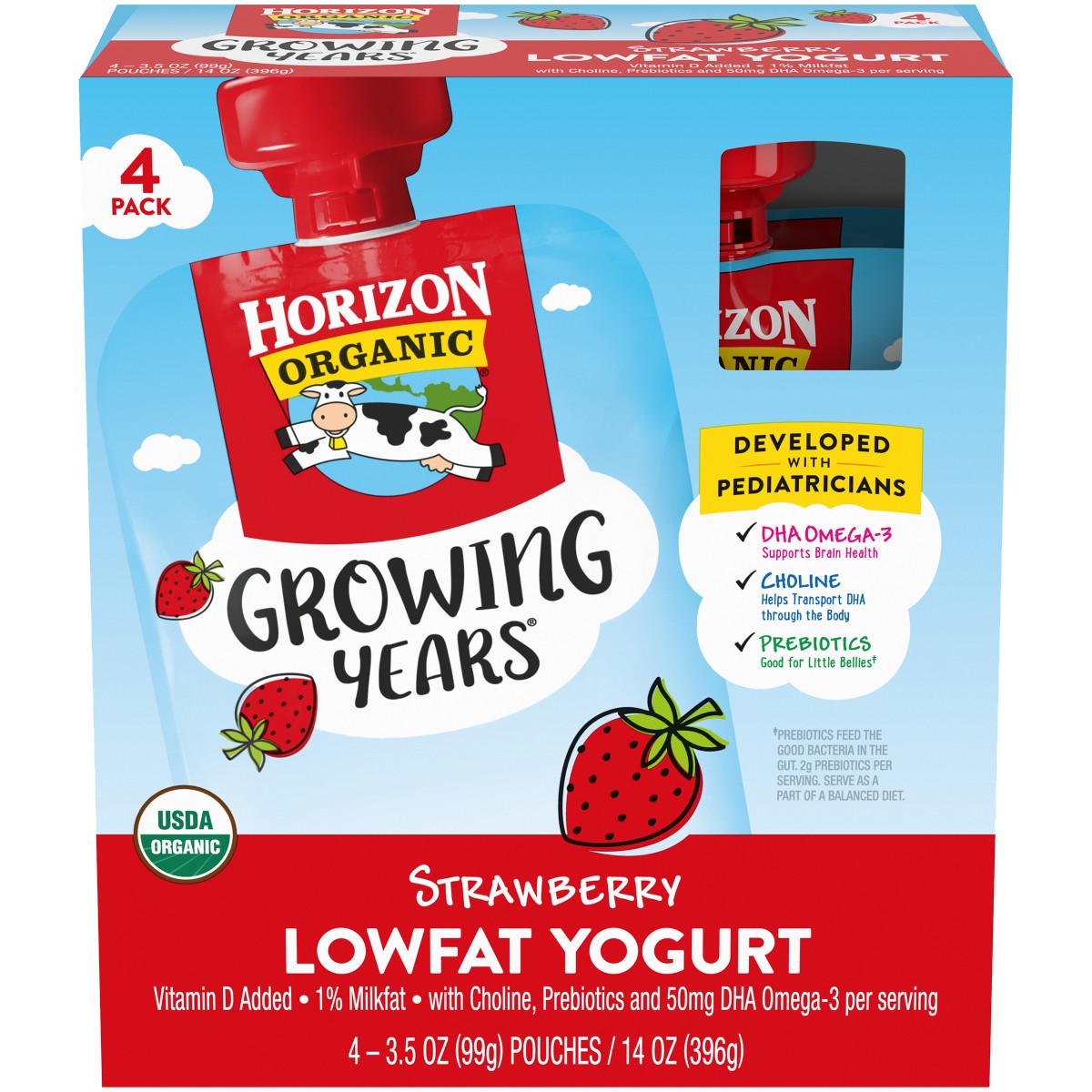 Growing Years Strawberry Yogurt 4 pack Horizon Organic