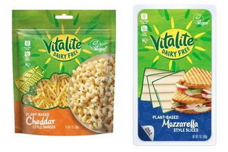 Vitalite products cheddar shreds mozzarella slices non-dairy cheeses dairy alternatives plant-based