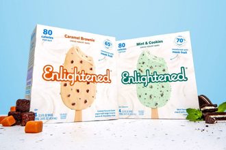 Enlighted Greek yogurt bars new flavors new products Caramel Brownie Mint and Cookies