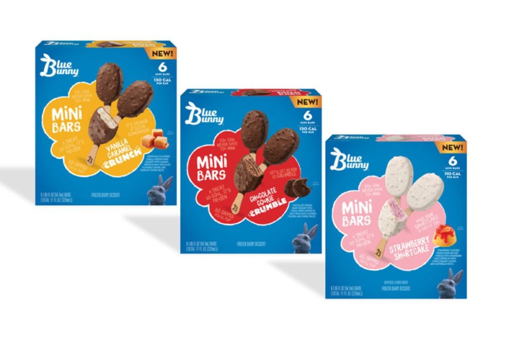 Blue Bunny mini bars flavors new products ice cream