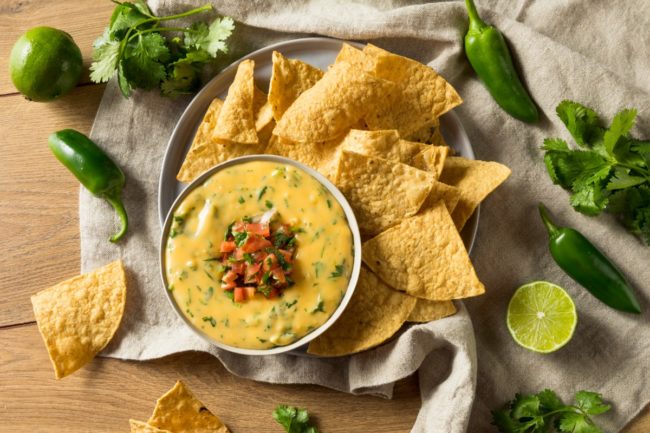 cheesy queso cheese dip dairy