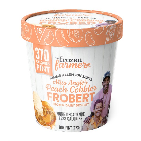 The Frozen Farmer frobert peach cobbler