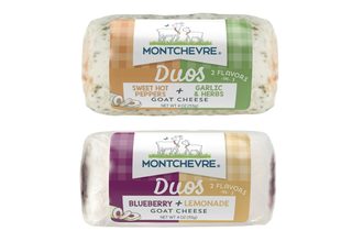 Saputo USA Montchevre goat cheese Duos new products new flavors dairy Sweet Hot Peppers + Garlic & Herbs Blueberry + Lemonade
