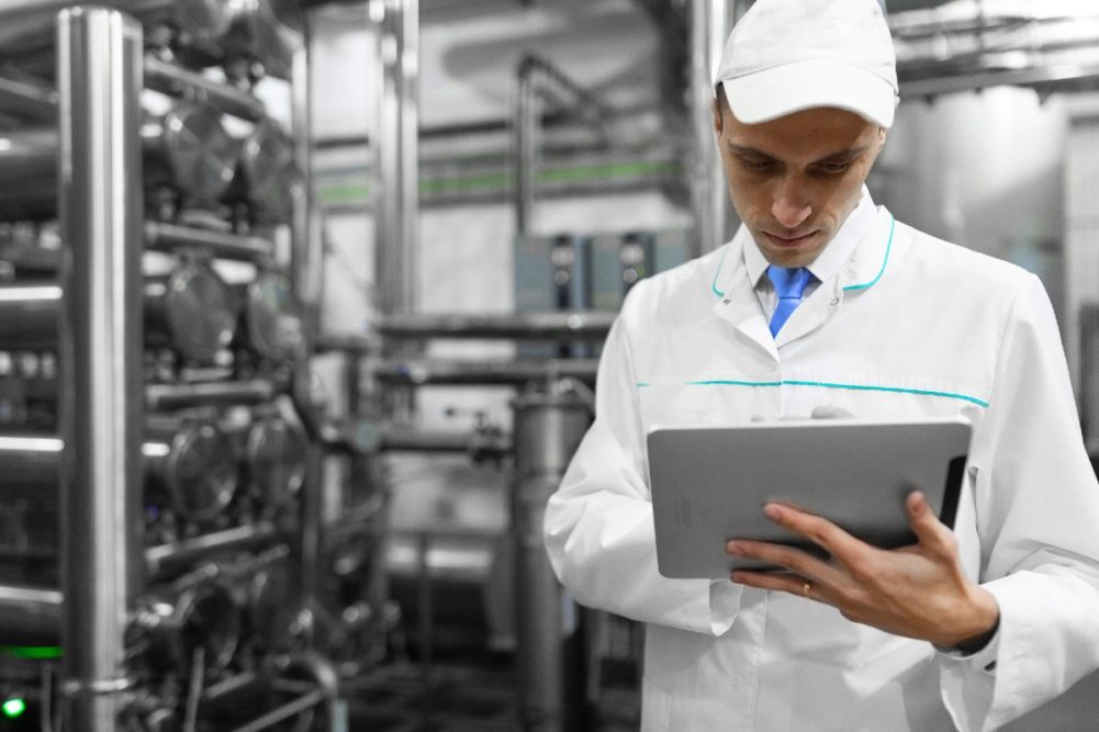 dairy factory manufacturing processing data tablet technology