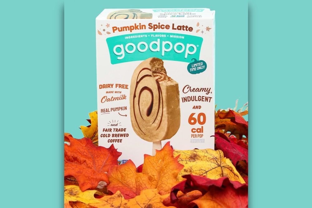 GoodPop Pumpkin Spice Latte pop frozen dessert novelties oat milk oatmilk dairy-free alternative dairy new