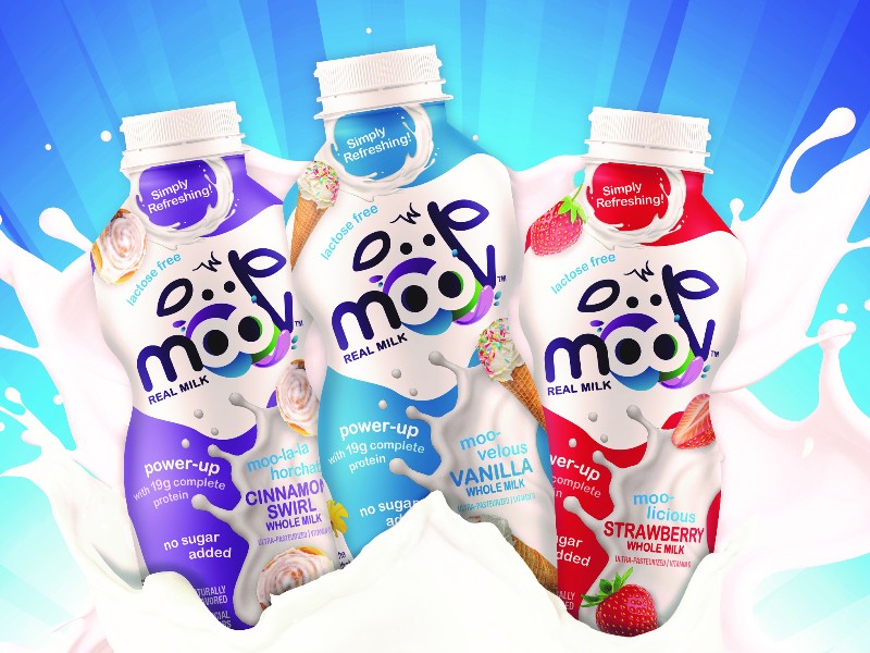 Moov flavored milk DARI LLC Moo'v real milk dairy flavors strawberry vanilla cinnamon swirl