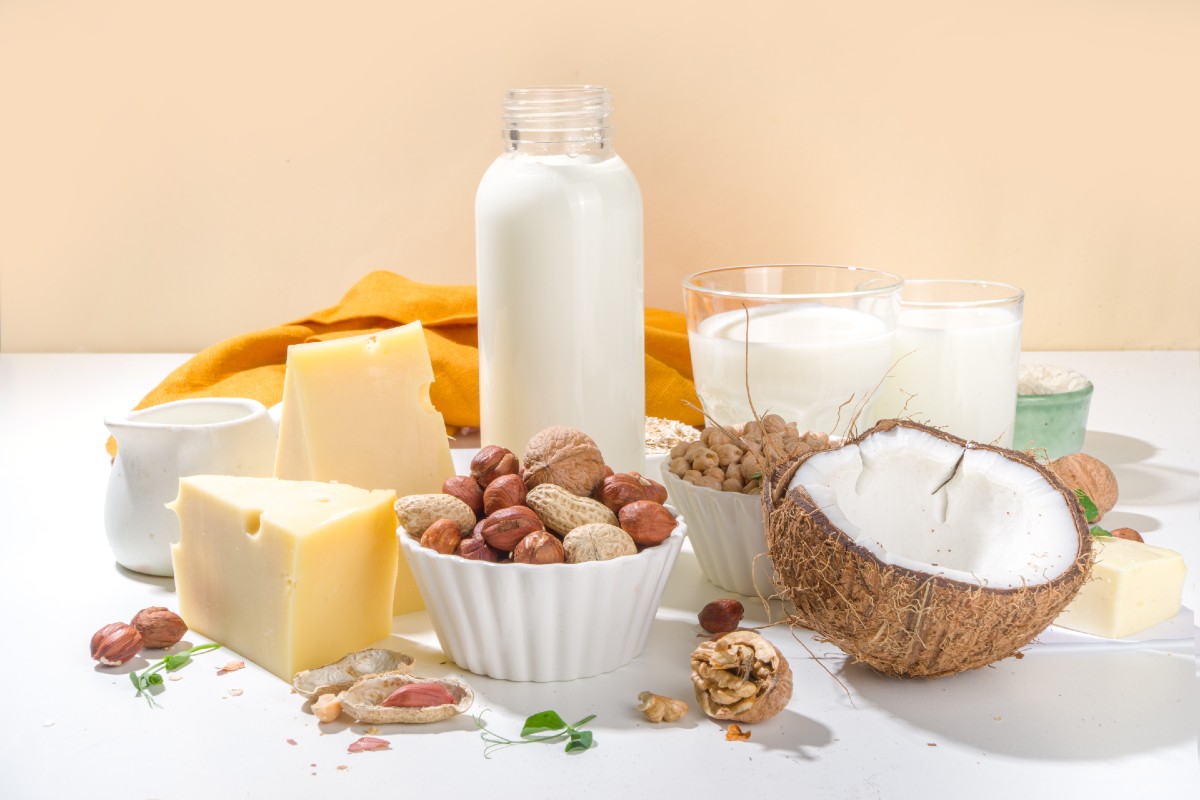 plant based dairy products milk cheese plant-based alternative dairy food and beverage