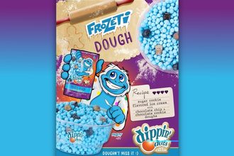 Dippin Dots Frozeti dough new flavor cookie ice cream beaded blue
