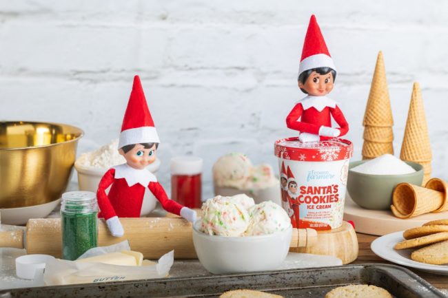 The Frozen Farmer The Elf on the Shelf Santa cookies ice cream pints sandwiches Kroger stores exclusive limited-time Christmas