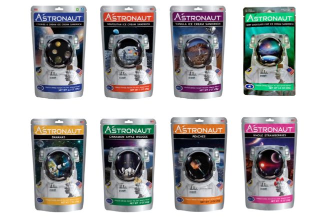 Astronaut Ice Cream new flavors collection pack freeze-dried ice cream sandwiches freeze-dried fruits