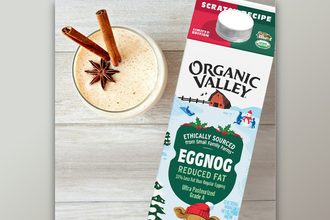 Organic Valley Eggnog reduced fat dairy holidays limited time