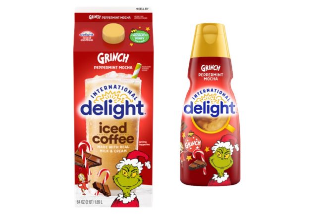 International Delight Iced Coffee Grinch Peppermint Mocha creamer new products holidays Christmas limited time seasonal