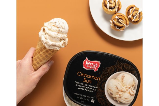 Perry's Ice Cream cinnamon bun dairy flavors