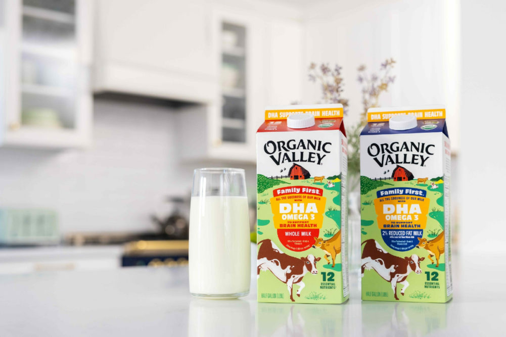 Organic Valley New Family First Milk DHA Omega 3 brain health functional beverages dairy new products