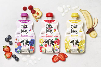 Once Upon a Farm new a2 whole milk organic milk shakes flavors dairy new products