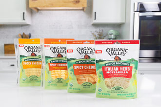 Organic Valley flavored cheeses Italian Herb Mozzarella Spicy Cheddar Smoky Cheddar new products dairy Flavor Favorites