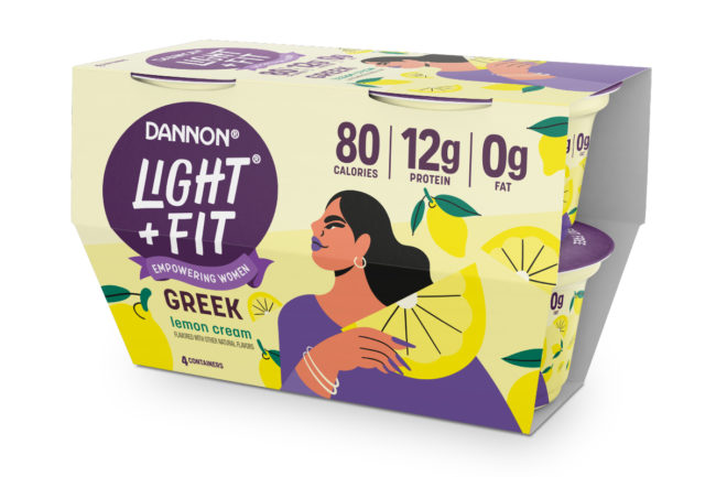 Dannon Light and Fit Empowering Women Greek Yogurt packaging art dairy Women's History Month