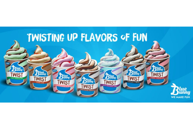 Blue Bunny Twist flavors new ice cream products dairy frozen desserts pints