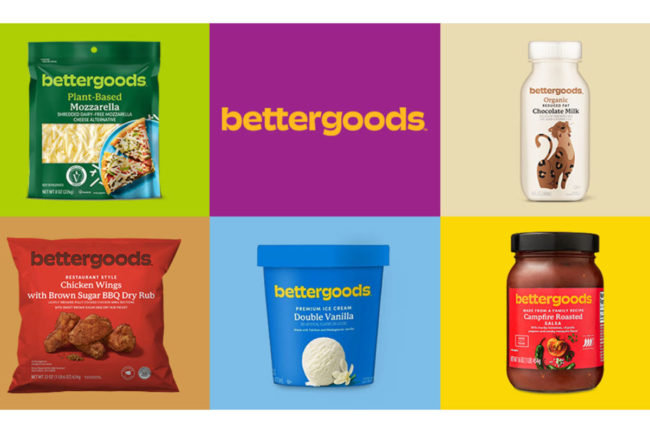 Bettergoods Walmart private label cheese chocolate milk ice cream plant-based