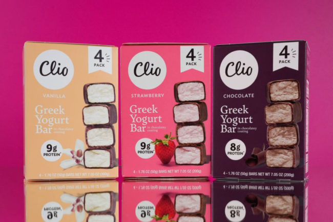Clio Snacks Greek yogurt bars flavors novelties desserts dairy industry