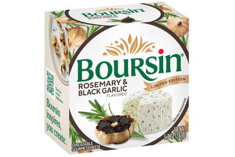 Boursin Rosemary and Black Garlic cheese new flavor limited edition dairy industry retail