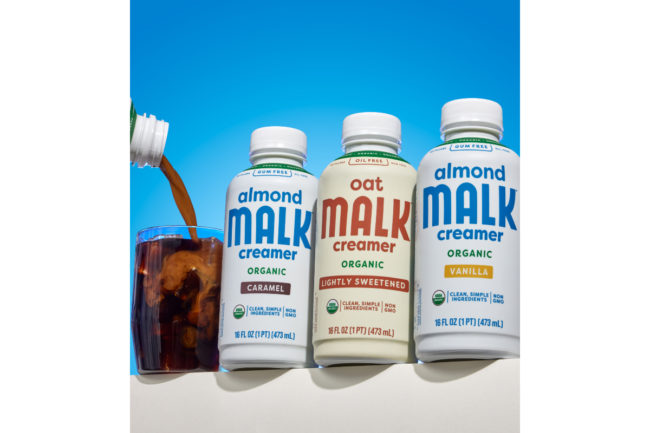 MALK creamers plant based alt dairy vanilla caramel oat almond coffee